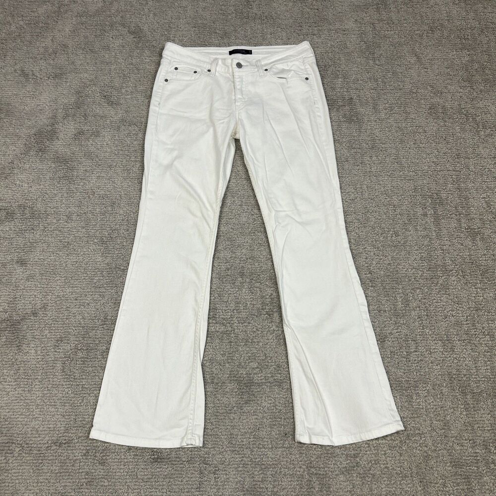 Levi’s Jeans Junior Womens 11M White Superlow Bootcut 518 Denim Y2K 33x31.5